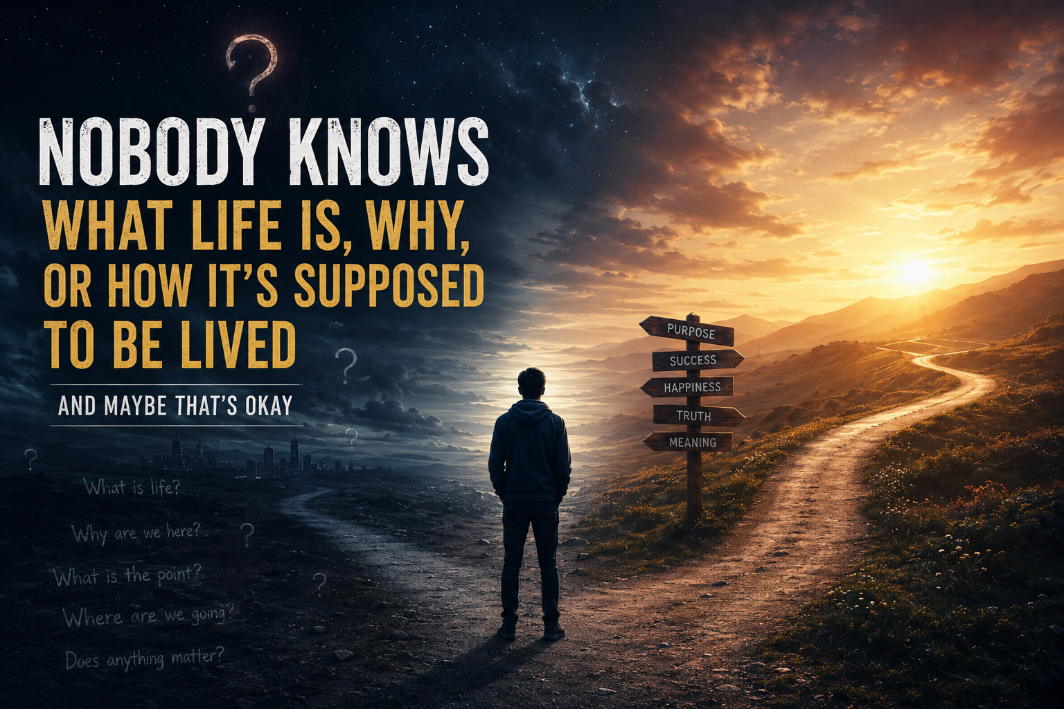 Nobody Really Knows What Life Is, Why We Are Here, or How It Is Supposed to Be Lived
