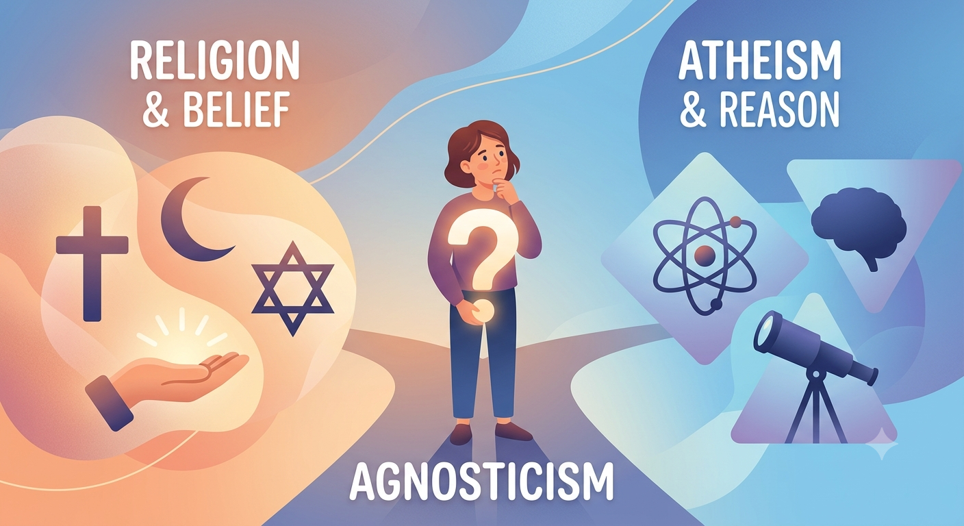 Agnosticism: The Middle Ground Between Religion and Atheism and the Arguments That Shape the Debate